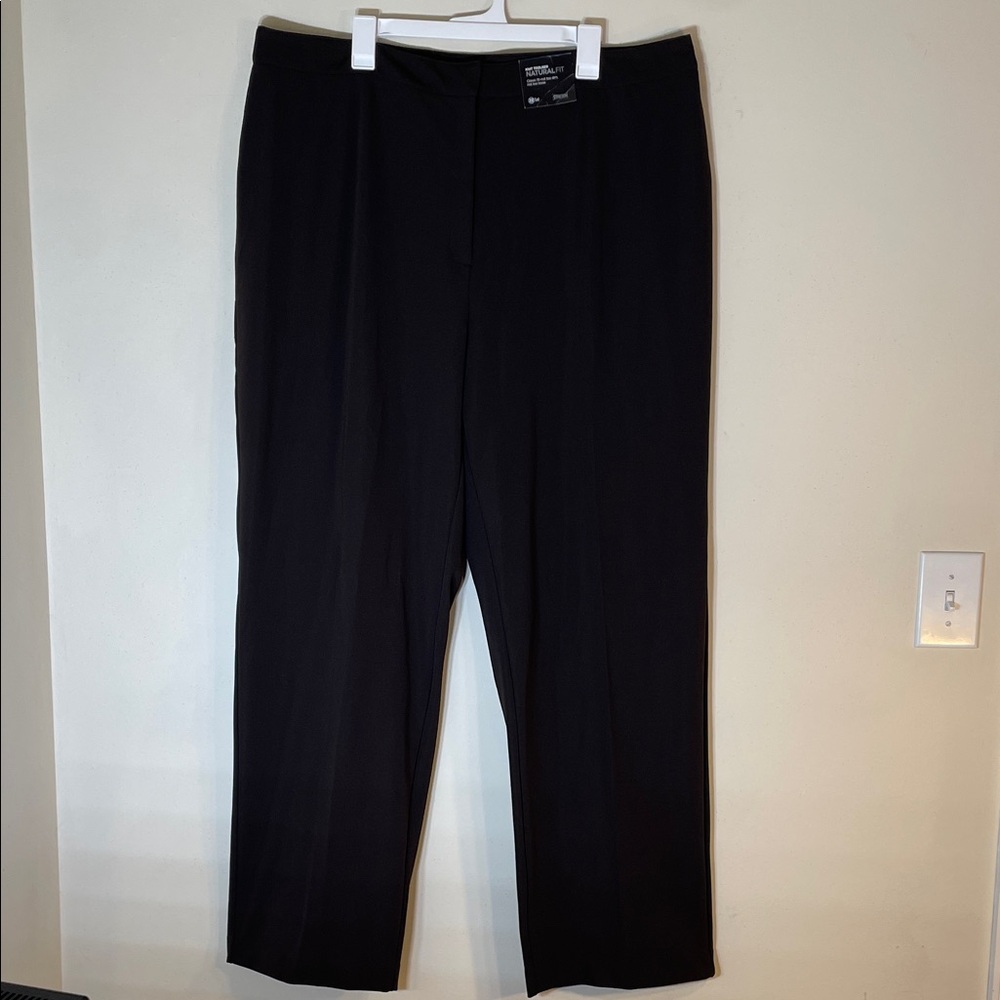 Avenue Dark Brown Classic Fit Stretch Trousers. 22 Tall. NWT. - Picture 1 of 9